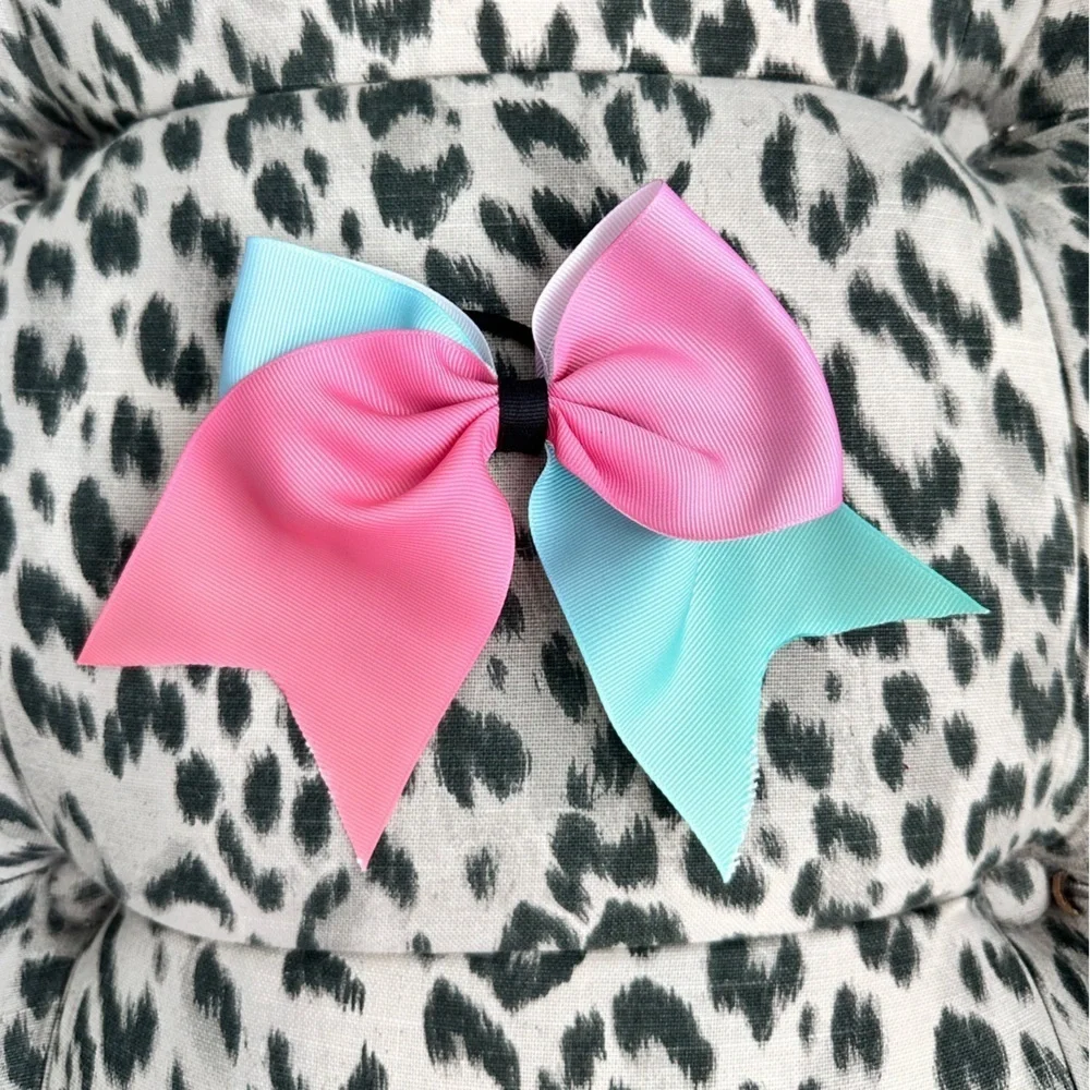 Cotton Candy Cheerleading Bow